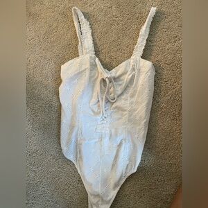 Free People Eyelet Bodysuit